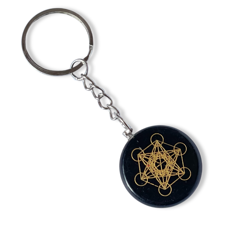 Llavero Piedra Onix - Geometría Sagrada