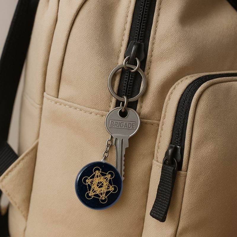 Llavero Piedra Onix - Geometría Sagrada