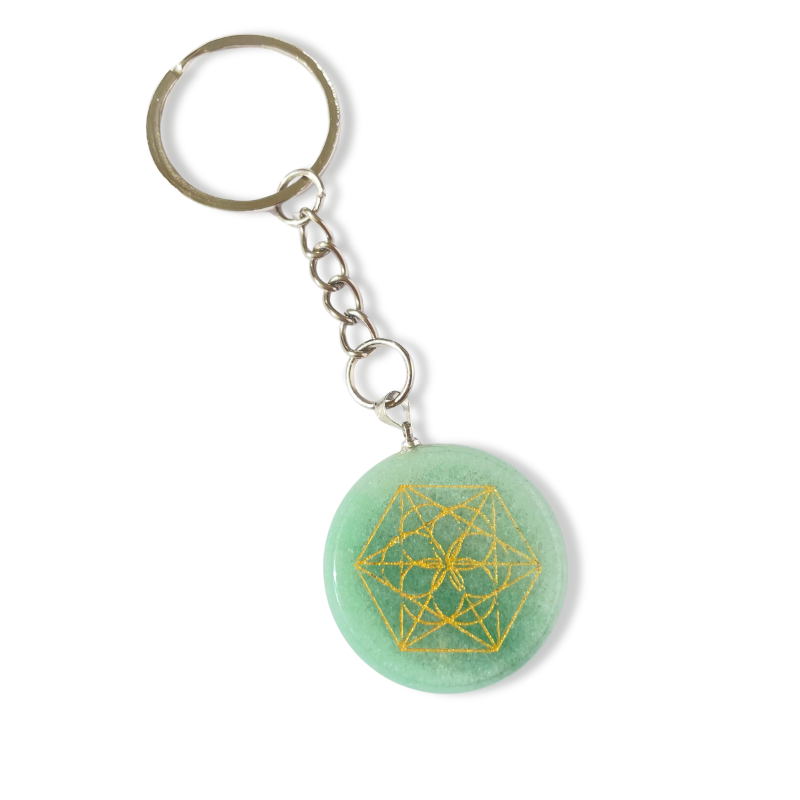 Llavero Piedra Jade - Mandala