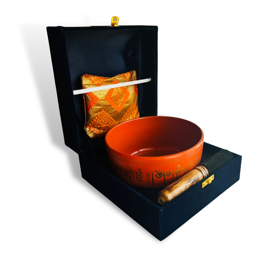 Box Cuenco Tibetano Naranja 18cm