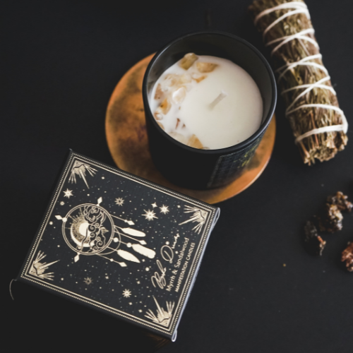 Vela Sueños Bohemios con Piedras 120g