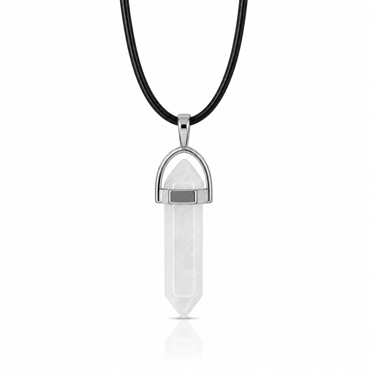 Collar de Punta Cuarzo de Cristal