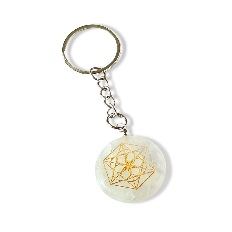 Llavero Piedra Cuarzo - Mandala
