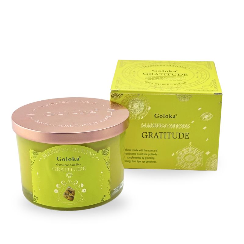 Vela Frankincense con Ojo de Tigre - Gratitud