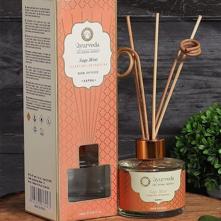 Difusor de Varilla Ayurveda Salvia Blanca y Menta 120mL