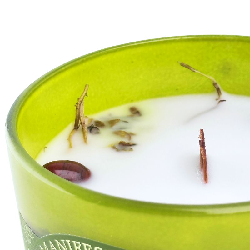 Vela Vetiver con Jaspe Rojo - Grounding y Estabilidad