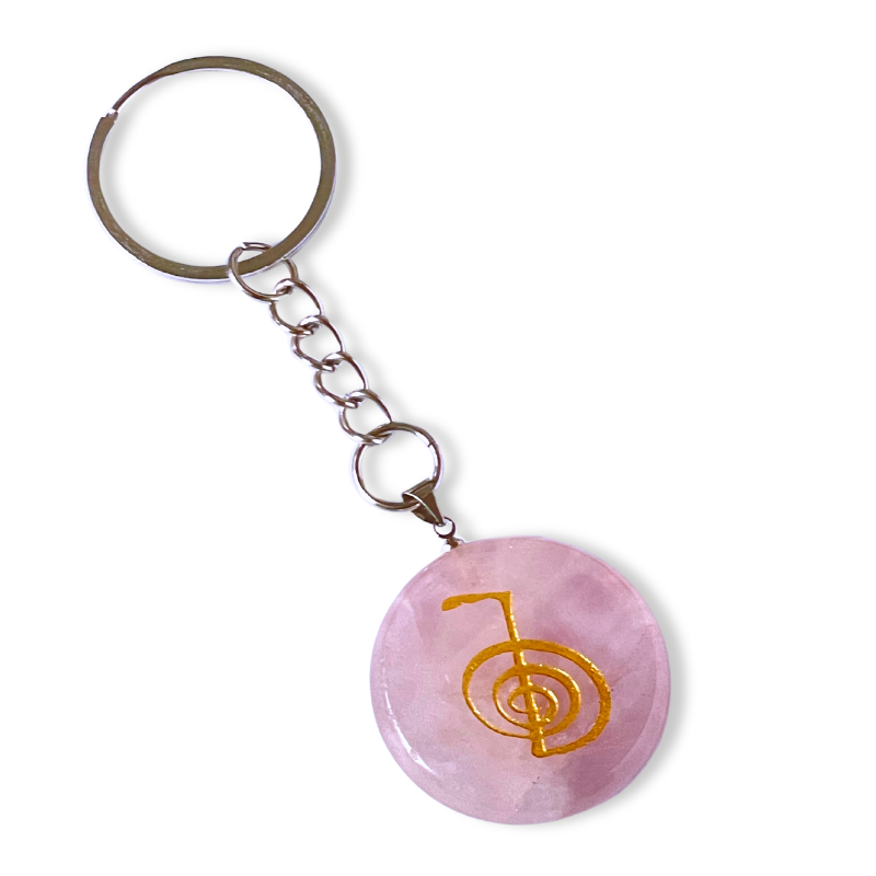 Llavero Piedra Cuarzo Rosa - Cho Ku Rei
