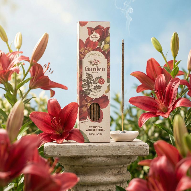Sahumerio Garden Citronella Lirios Rojos