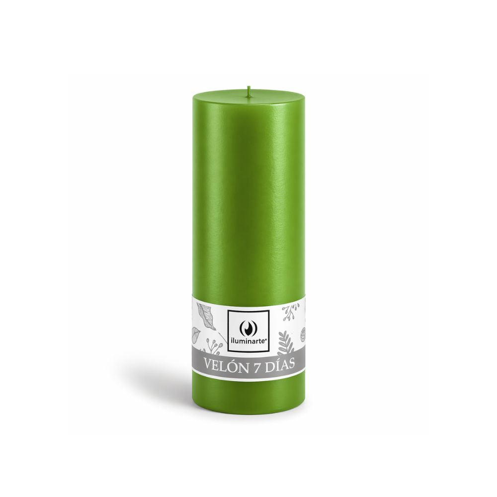 Velón Liso 7 Días Verde