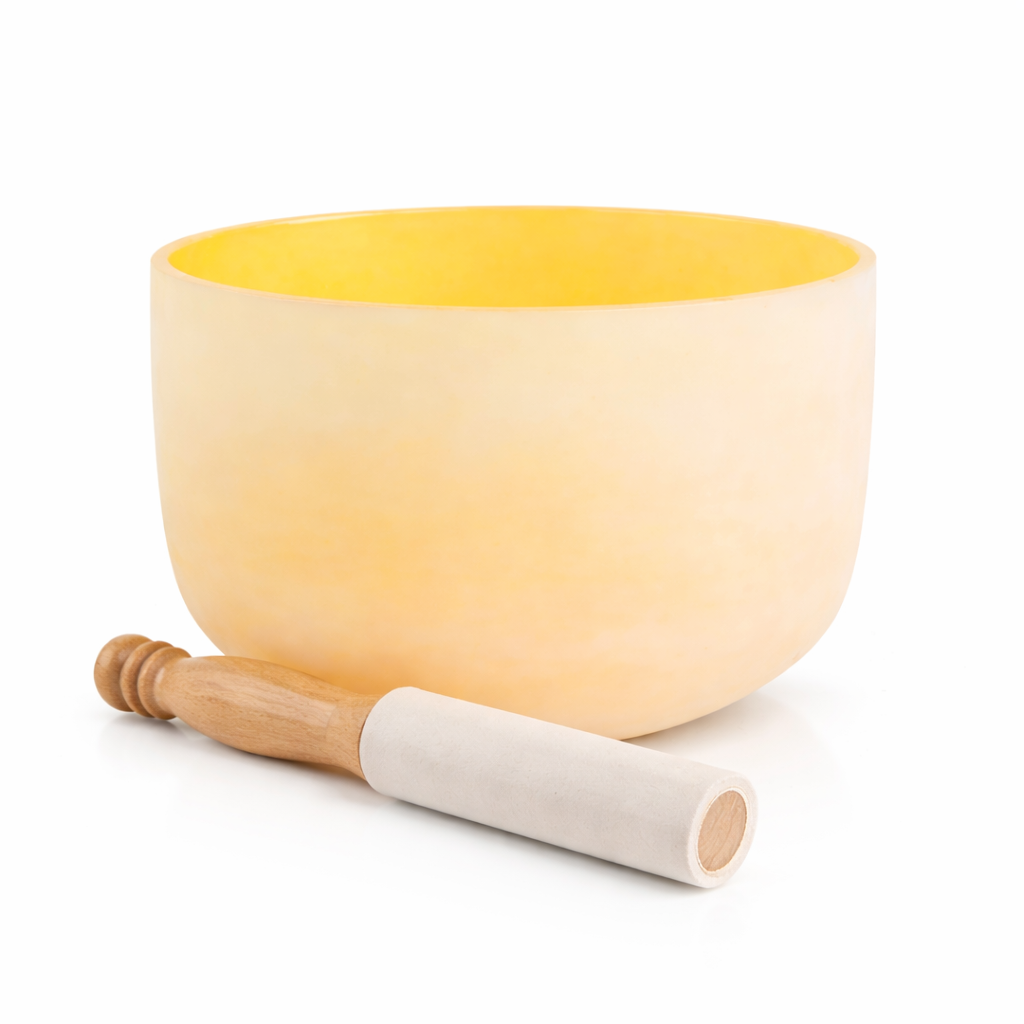 Cuenco Tibetano Cuarzo Amarillo 12 Pulgadas Nota MI