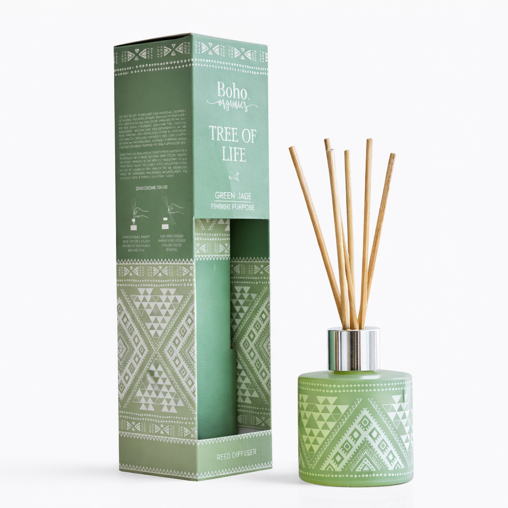 Difusor de Varilla Boho Árbol de la Vida con Piedra Jade