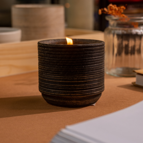 Vela Madera Negra de Magnolia y Almizcle