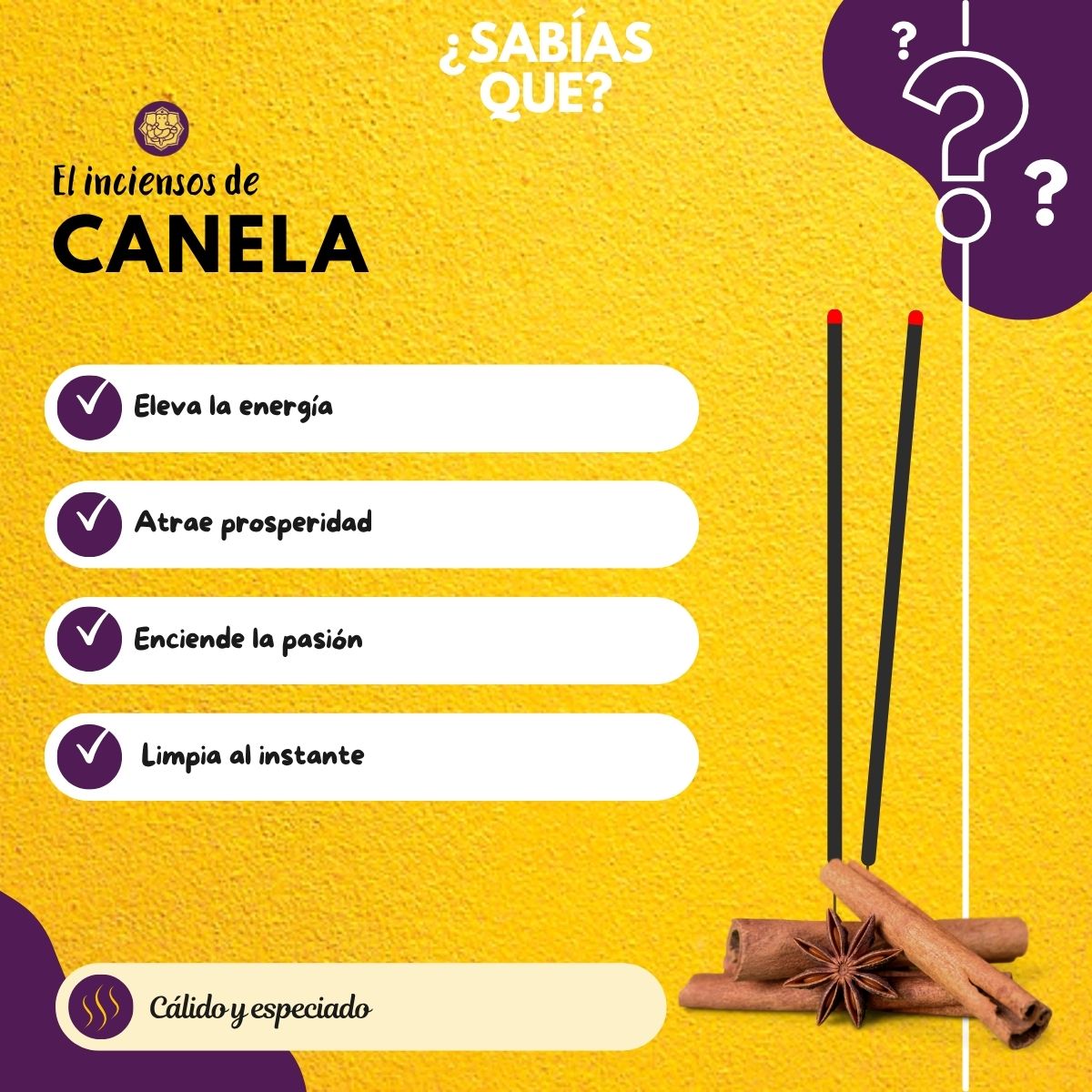 Incienso Golden Nag Canela