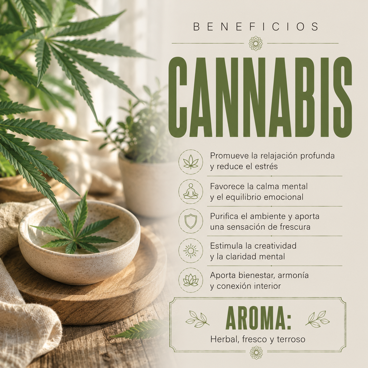 Incienso en Cono Cannabis