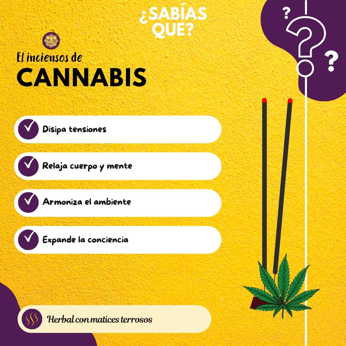 Incienso en Cono Cannabis