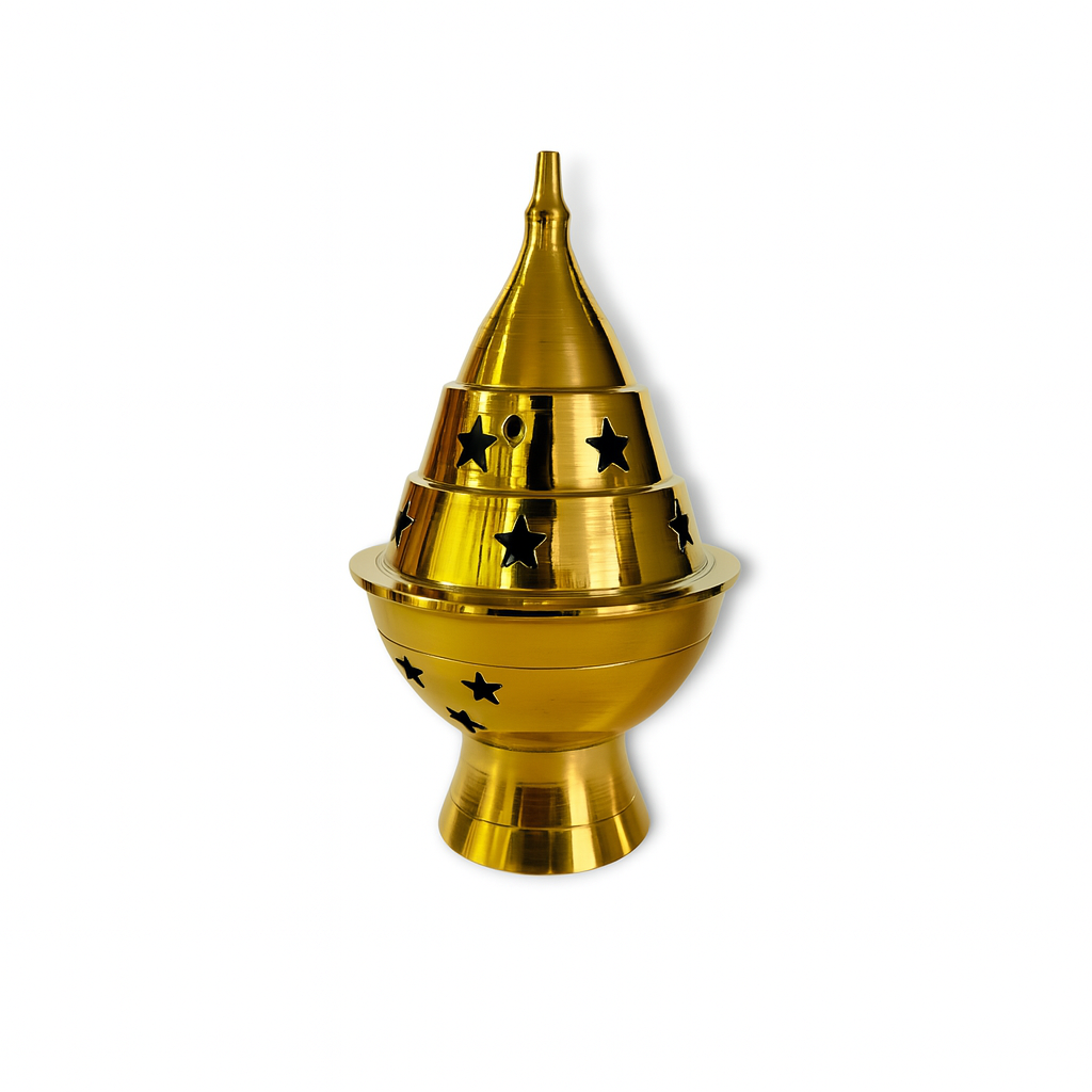 Porta Incienso y Quemador de Bronce Estrella