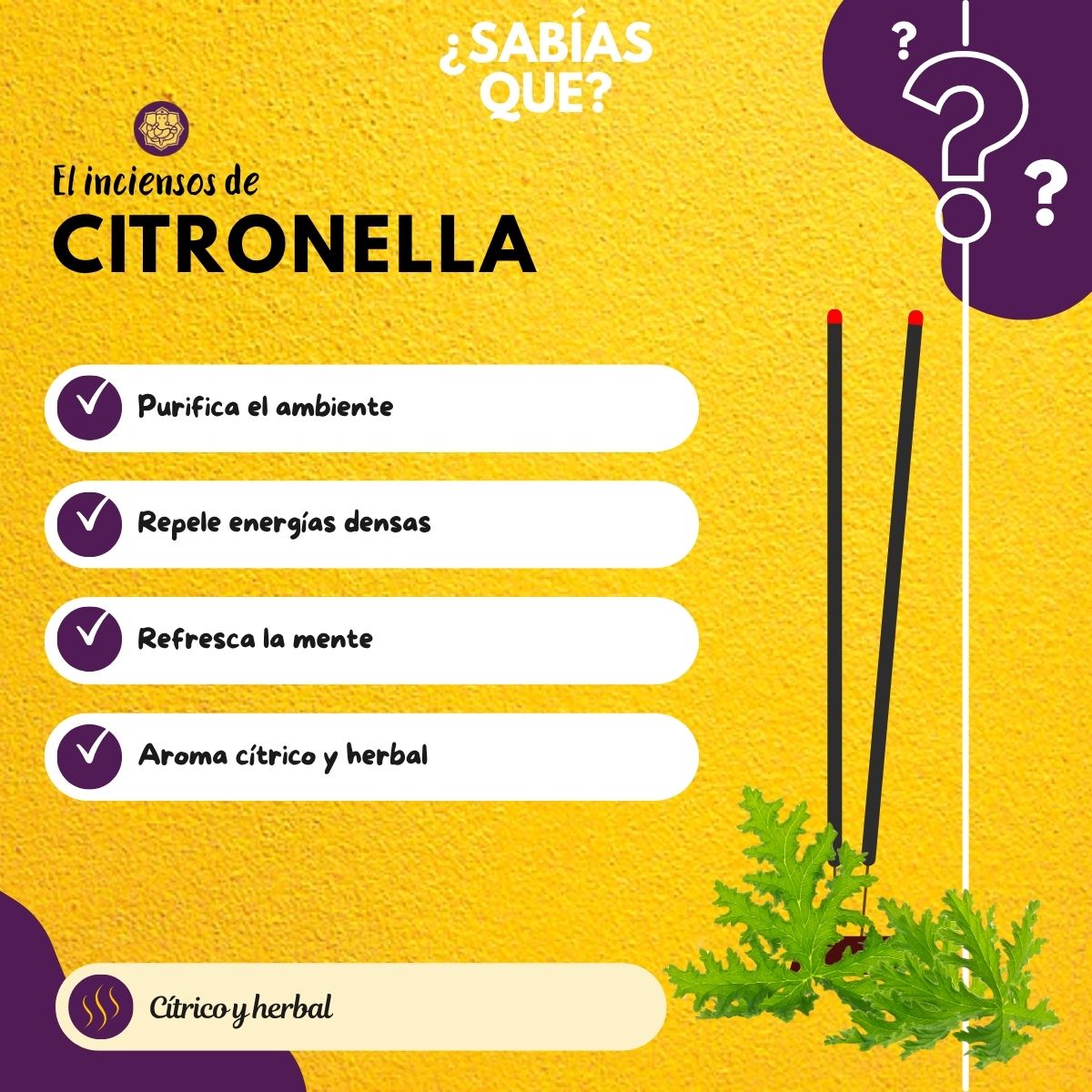 Incienso Natural Citronella