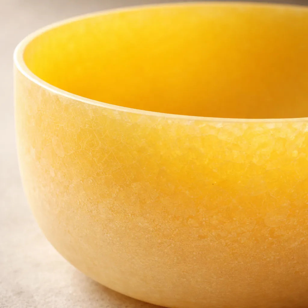 Cuenco Tibetano Cuarzo Amarillo 10 Pulgadas Nota MI