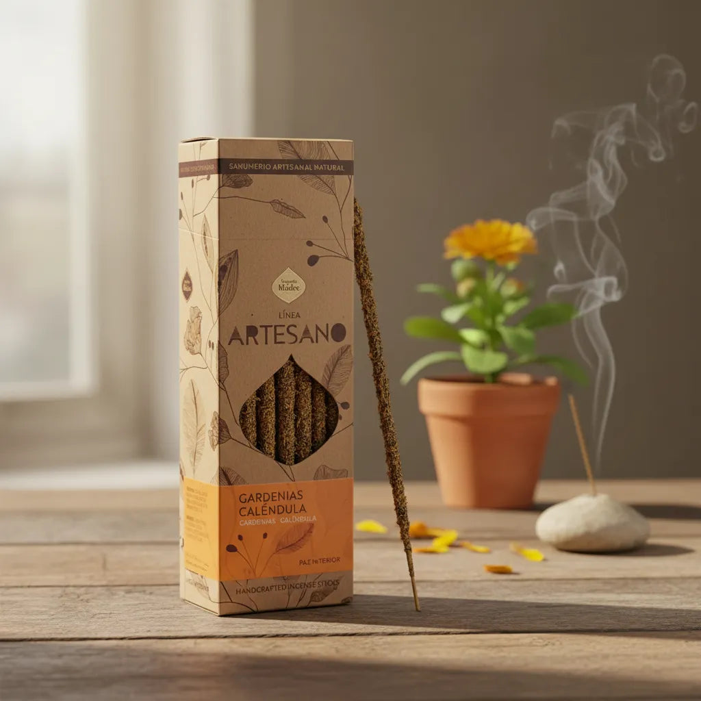Sahumerio Artesano Gardenias y Caléndula 30u
