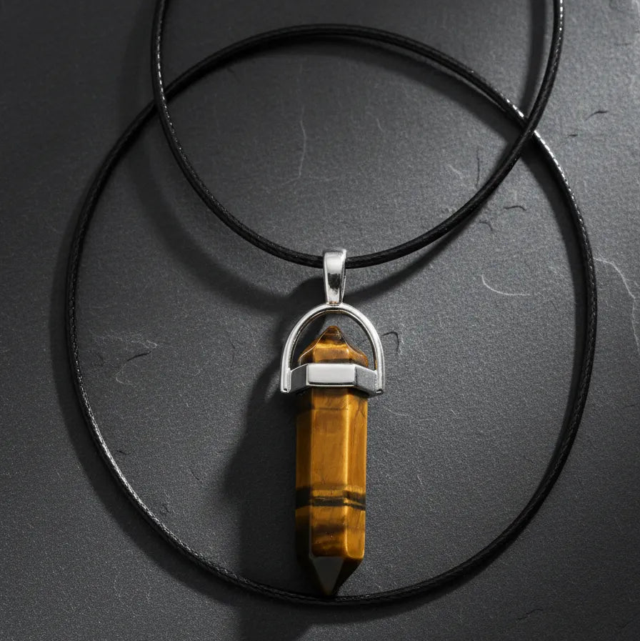 Collar de Punta Ojo de Tigre