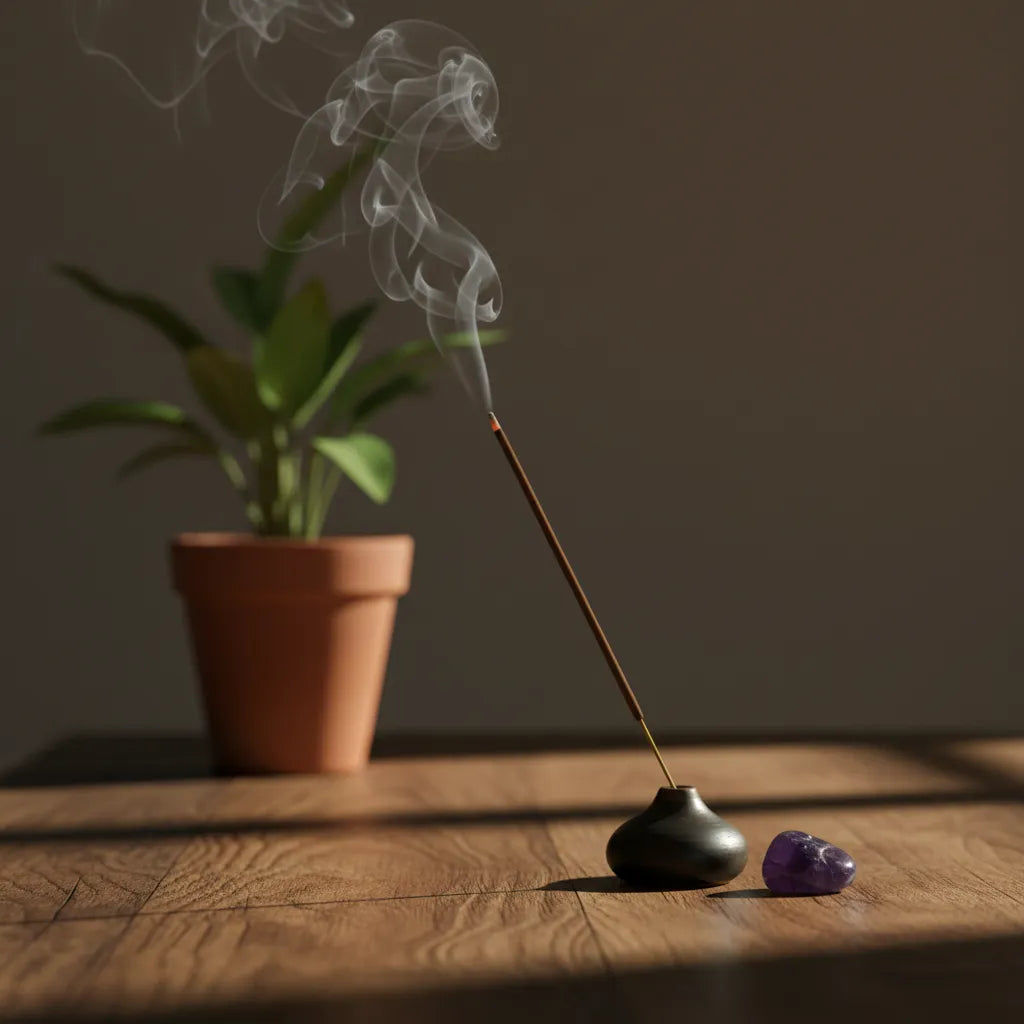Incienso Lavanda y Salvia con Piedra Amatista