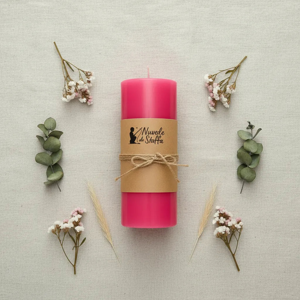 Velón Rosa 20 cm