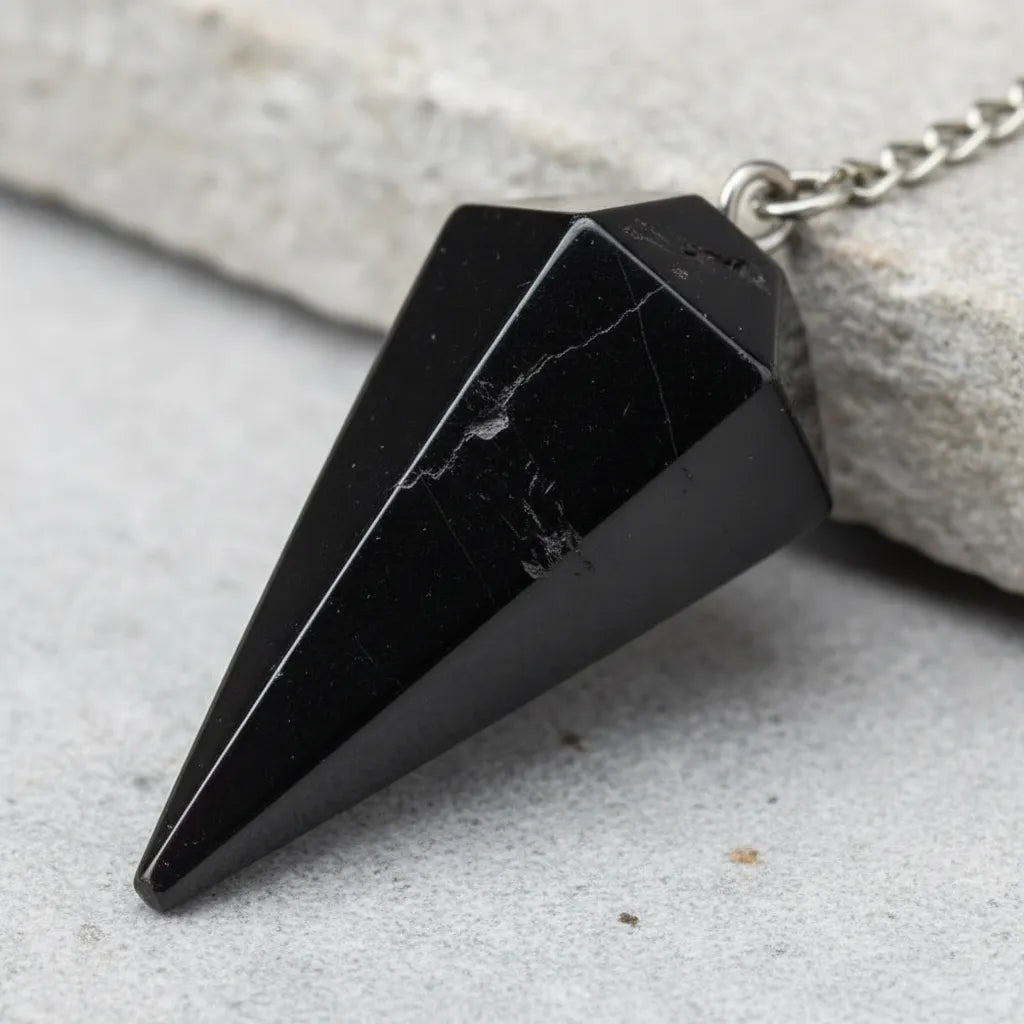 Péndulo Pirámide Onix Negro Grande