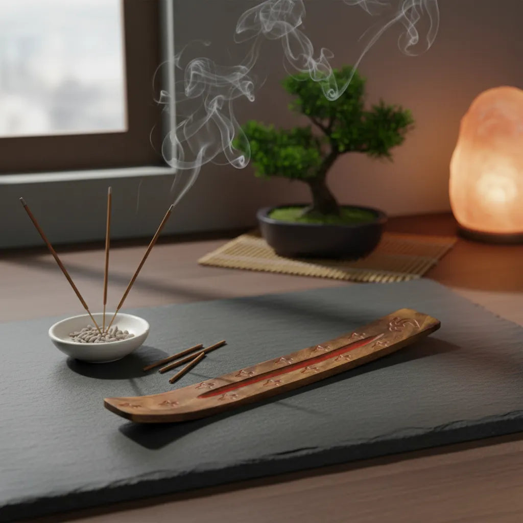 Porta incienso Natural Wood Naranja