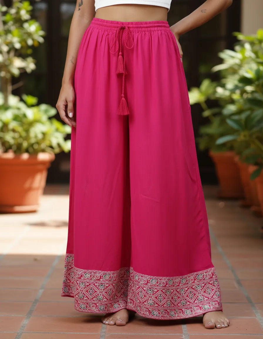Pantalón Palazzo Raga Rosado