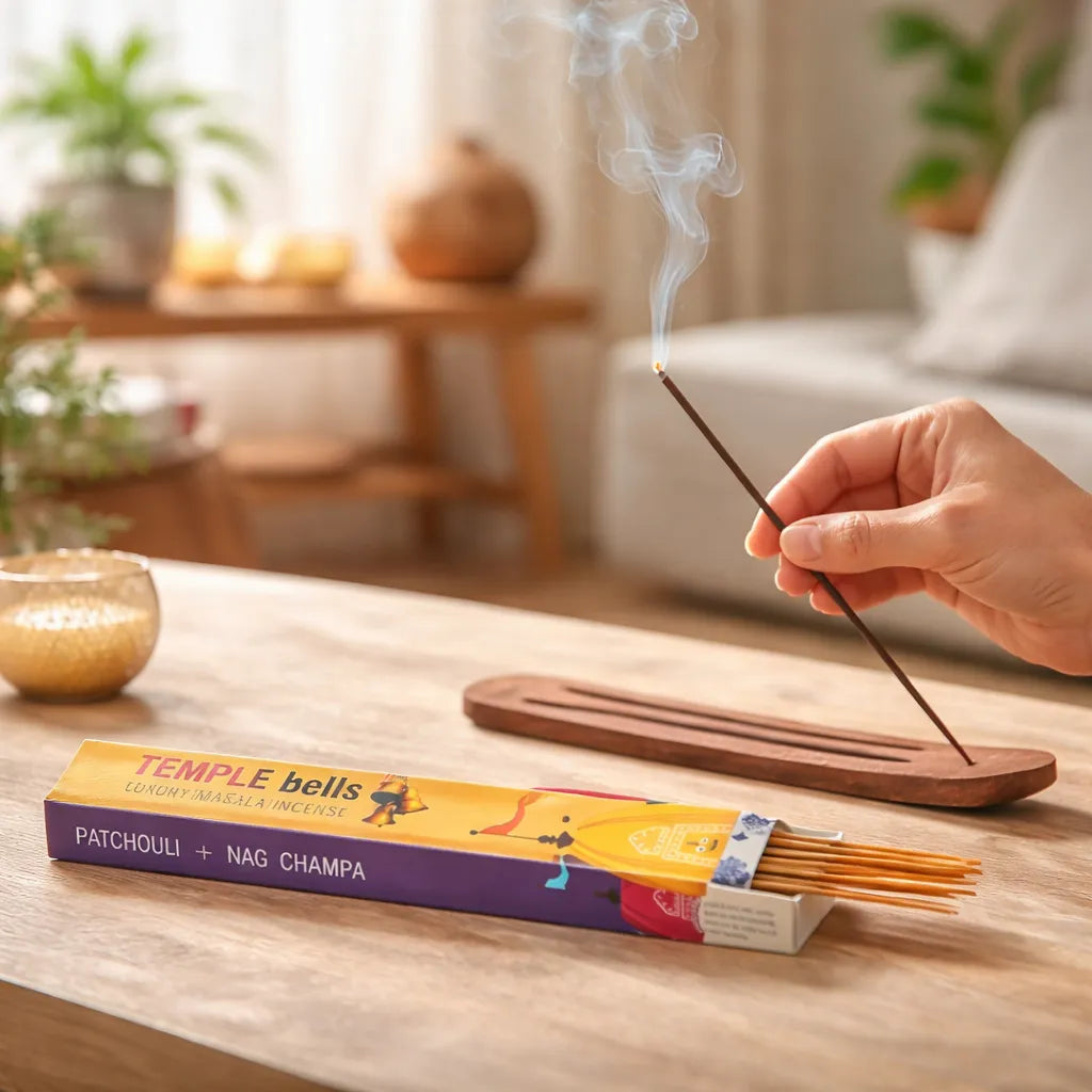 Incienso Temple Bells Nag Champa y Patchouli