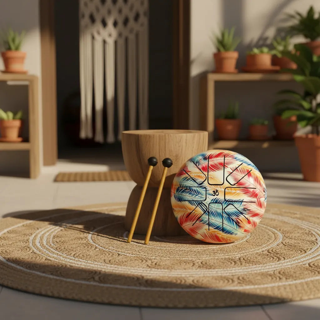 Hand Drum Pluma Arcoíris 16 cm