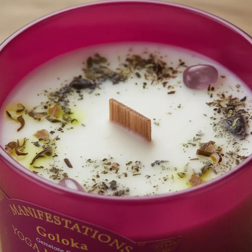 Vela Palo Santo con Amatista (Meditación Yoga)