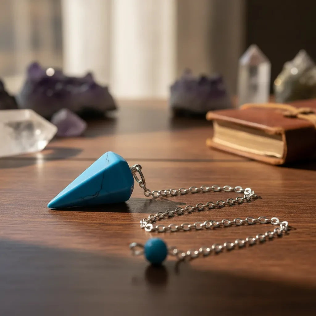 Péndulo Mini Howlita Azul