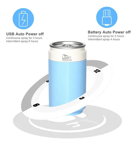 Humidificador USB Lata Azul 260 mL