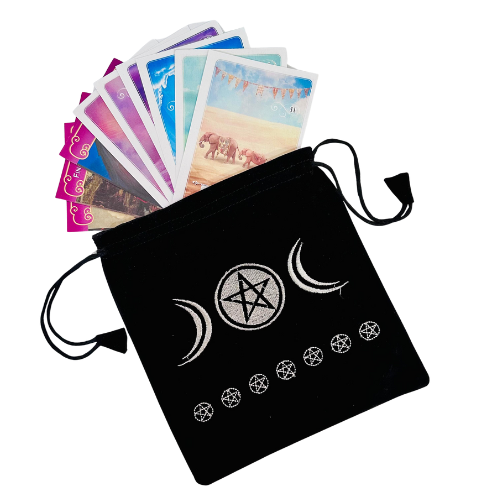 Bolsa Tarot Bordada - Diseño Triple Luna