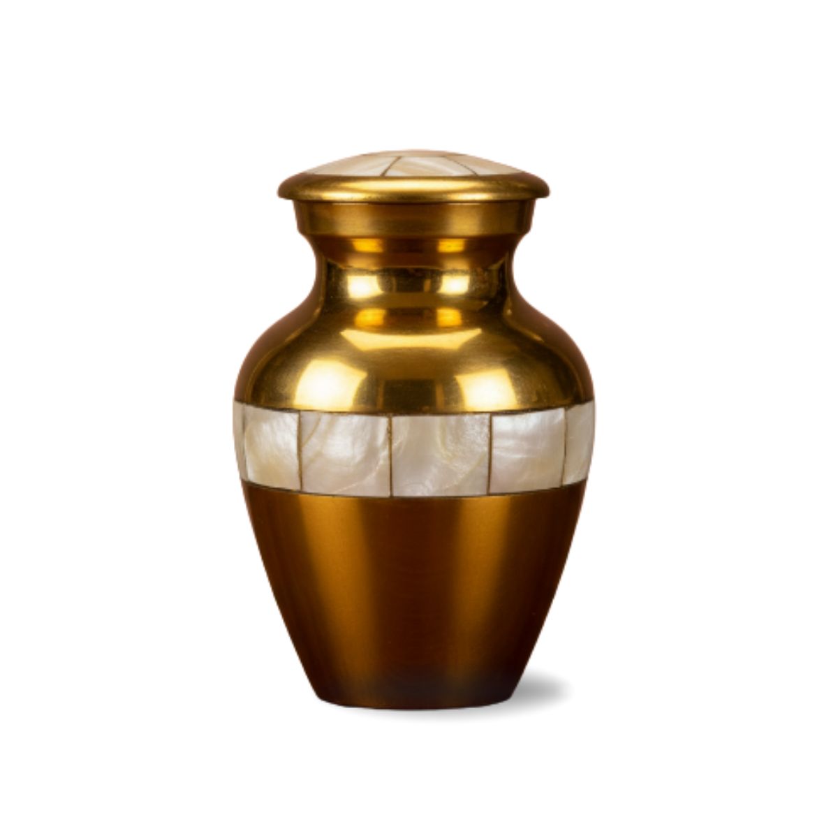 Ánfora Beige de Bronce 7 cm