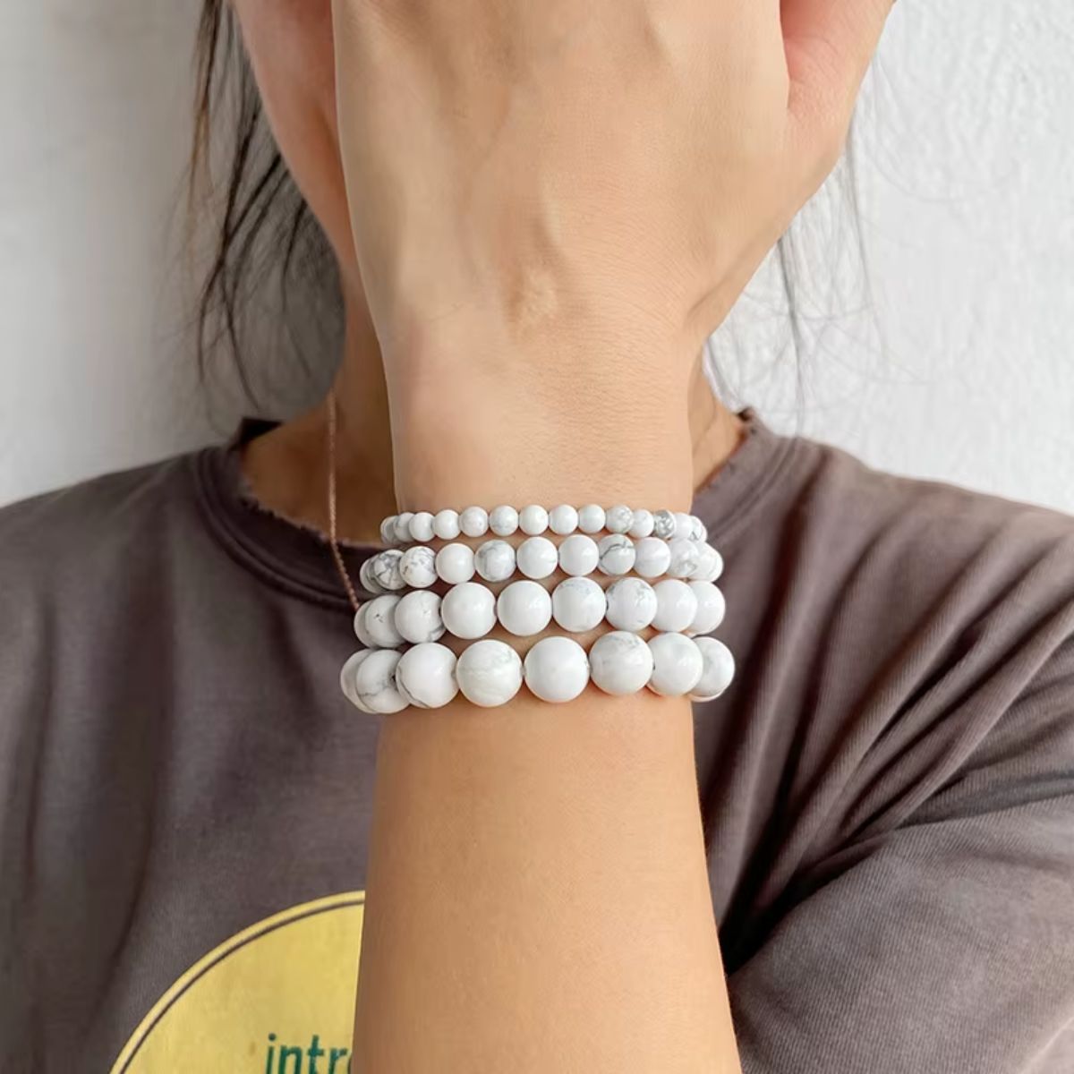Pulsera Howlita 6mm