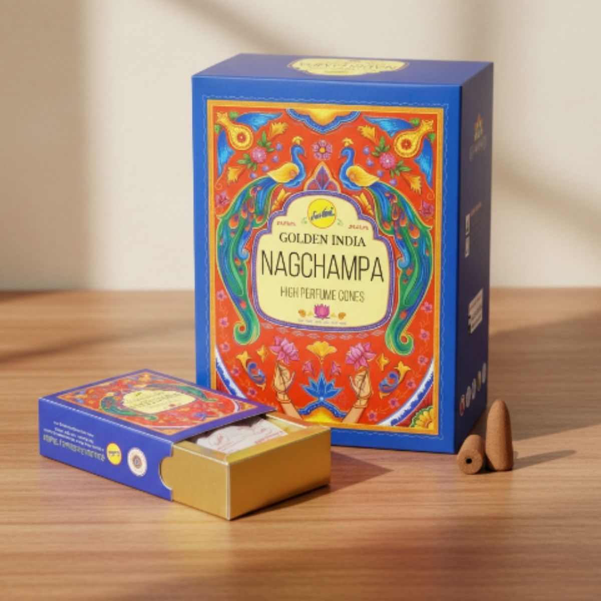 Incienso Cascada Golden Indian Nag Champa 10 conos