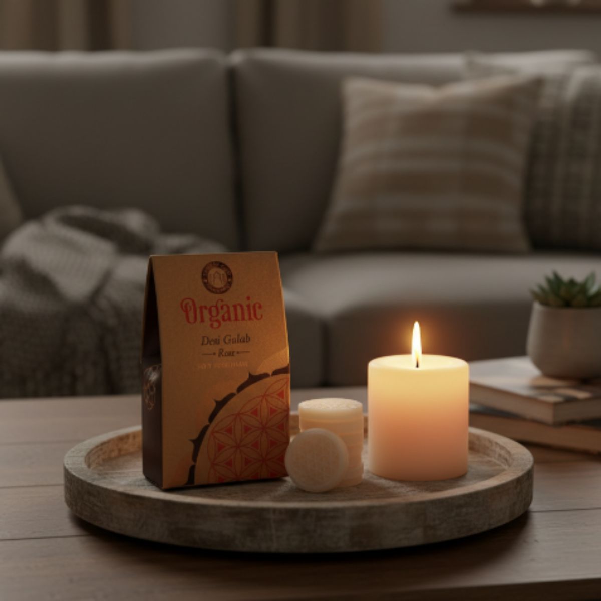 Pastilla Cera de Soya Rosa