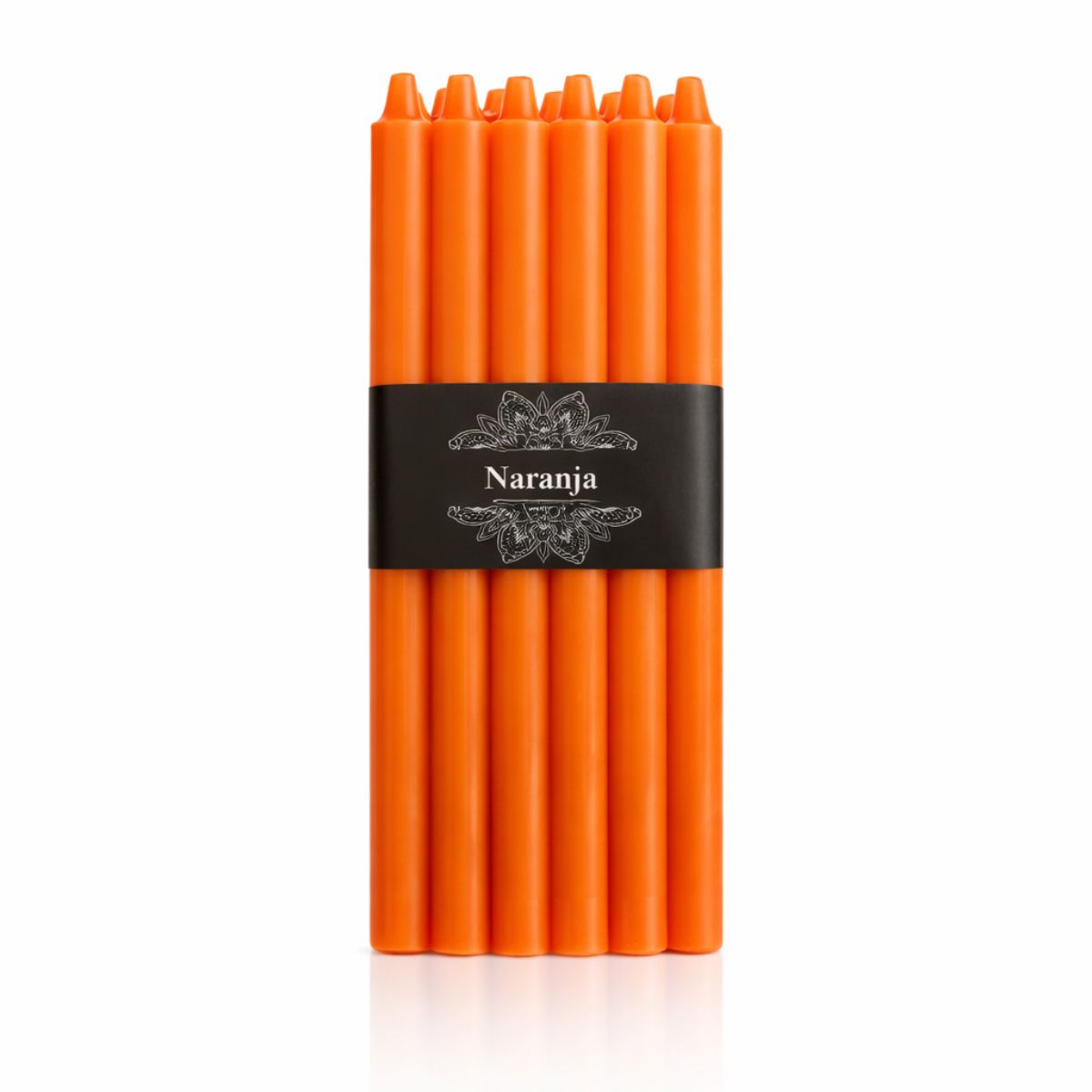 Vela Larga Naranja 10 u.