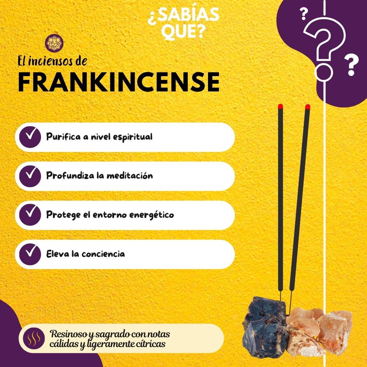 Incienso Cascada Golden Indian Frankincense 10 conos