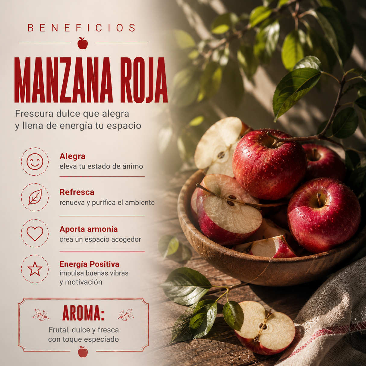 Aceite Aromático Manzana Roja
