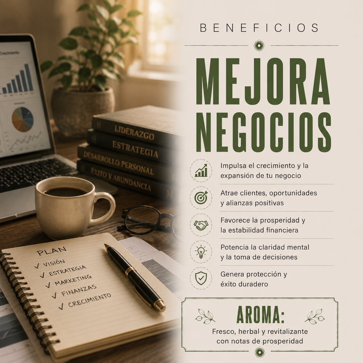 Aceite Aromático Mejora Negocios