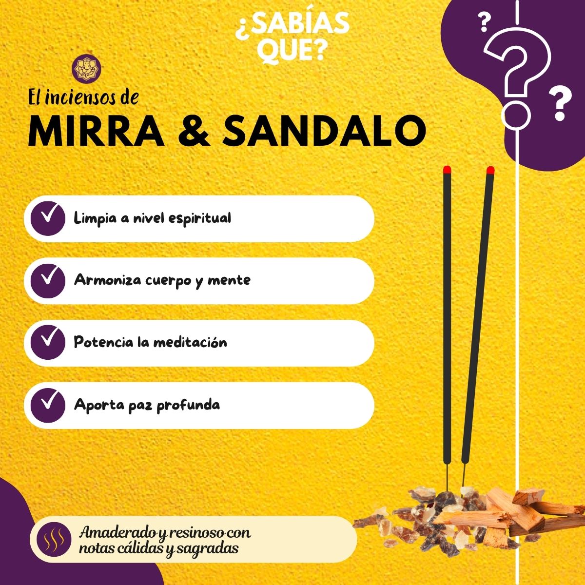 Incienso Heritage Sandalo con Mirra