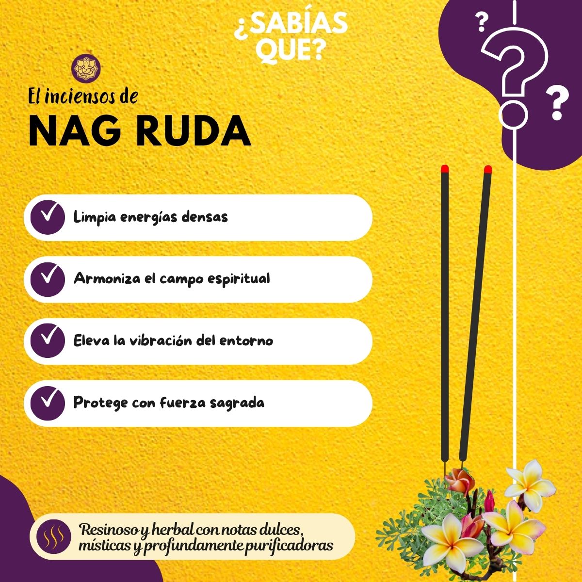 Incienso Nag Champa Ruda