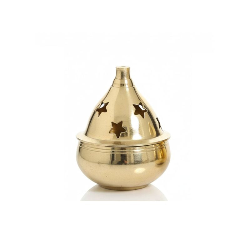 Porta Incienso Quemador de Bronce Mini Oval