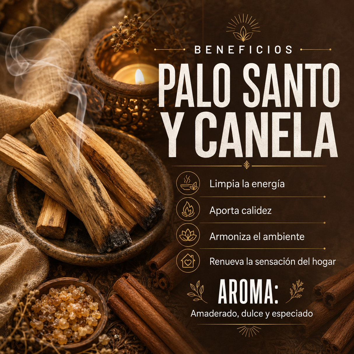 Incienso Palo Santo y Canela