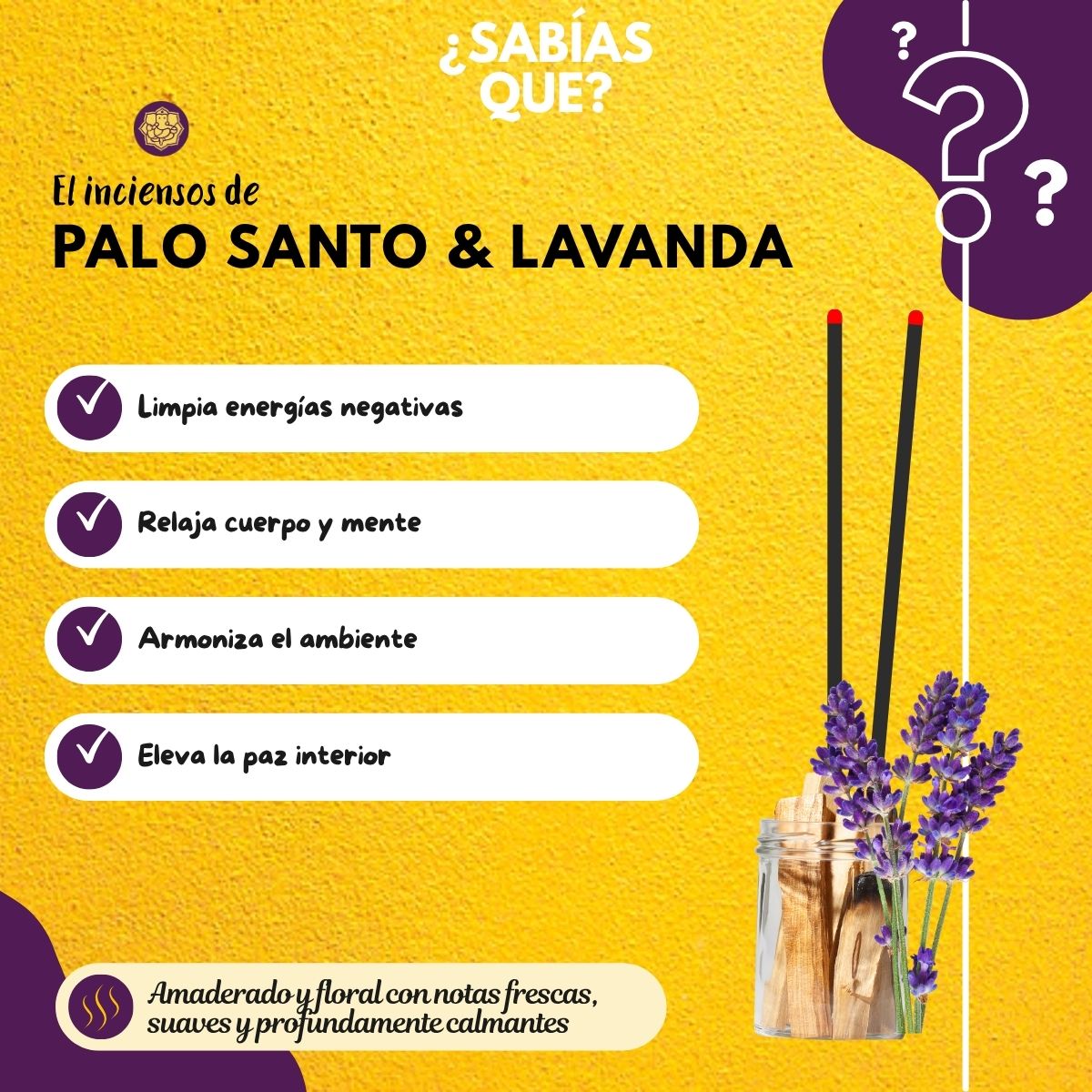 Incienso Palo Santo + Lavanda