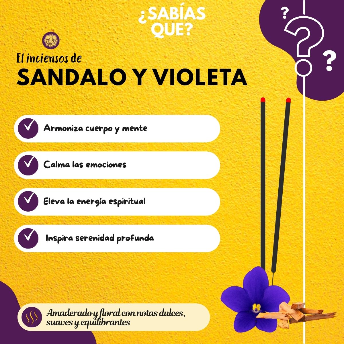 Incienso Heritage Sandalo con Violeta