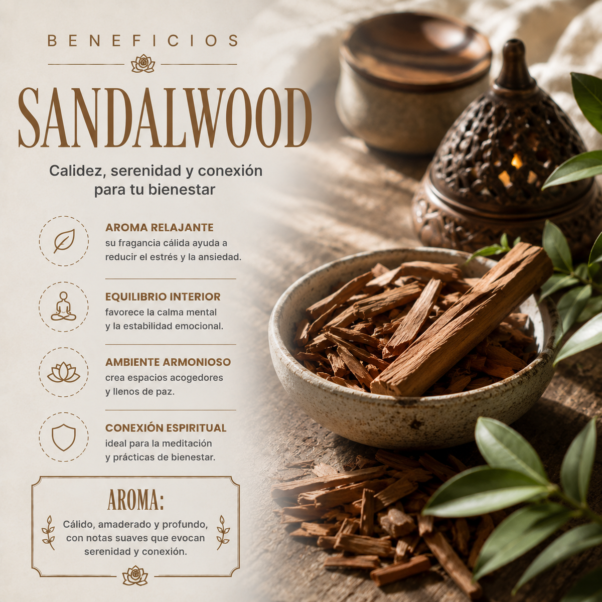 Incienso Orgánico Sandalwood
